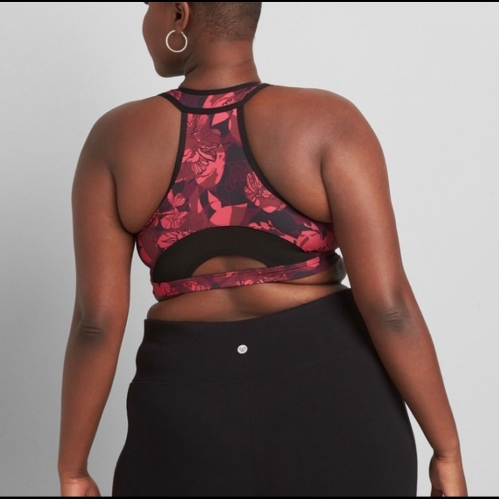 Floral LIVI Low-Impact No-Wire Sport Bra